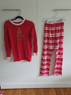 Family Holiday Pajama Set - Long Sleeve Top & Patterned Pants